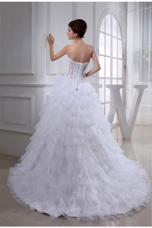 Organza Ärmellos Kapelle Schleppe Empire Taille Brautkleid mit Rücken Schnürung