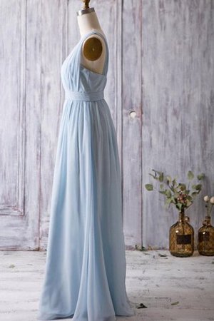 V-Ausschnitt A-Line Bezauberndes Schlichtes Brautjungfernkleid mit Empire Taille