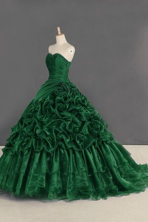 Tolle Bodenlanges Romantisches Quinceanera Kleid ohne Ärmeln mit Herz-Ausschnitt