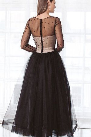 Normale Taille Fantastisch Perlenbesetztes Mini Abendkleid aus Tüll