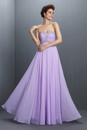 Reißverschluss Prinzessin A-Linie Chiffon Ballkleid mit Herz-Ausschnitt