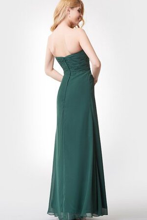 Zickzack Ausschnitt Lang Chiffon Durchsichtige Ärmel Abendkleid