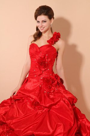 Duchesse-Linie Herz-Ausschnitt Pick Up A Linie Quinceanera Kleid mit Blume