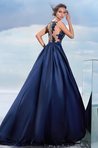 Juwel Ausschnitt Chiffon Schaufel-Ausschnitt Romantisches Ballkleid mit gekappten Ärmeln