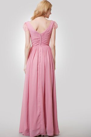 Reißverschluss Chiffon A-Line Elegantes Sittsames Brautjungfernkleid