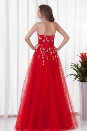 Ärmellos Herz-Ausschnitt Lang Satin Quinceanera Kleid