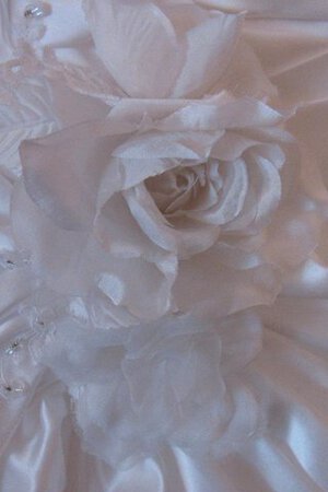 Pick-Ups Herz-Ausschnitt Bodenlanges Brautkleid mit Rücken Schnürung mit Blume