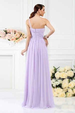 Ein Träger A-Line Anständiges Brautjungfernkleid aus Chiffon mit Drapierung