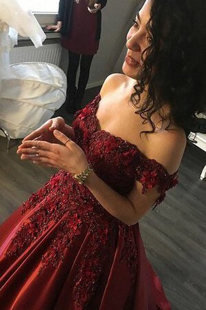 Bodenlanges Sexy Elegantes Ballkleid mit gekappten Ärmeln mit Applike