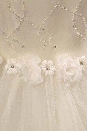 Perlenbesetztes Halle Modisches Brautkleid mit Rücken Schnürung mit Blume