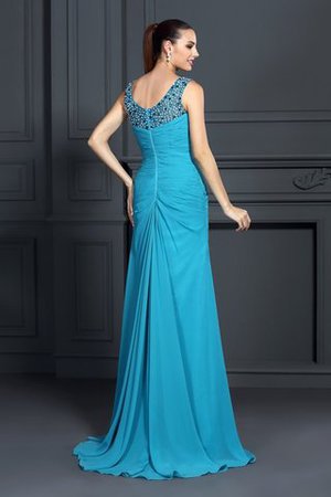 Reißverschluss Ärmelloses Empire Taille Breiter Träger Chiffon Ballkleid