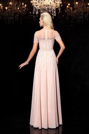 Bateau Natürliche Taile A Linie Chiffon Reißverschluss Ballkleid