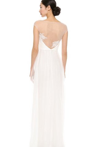 A-Line Bateau Beach Stil Bescheidenes Brautkleid mit gekappten Ärmeln