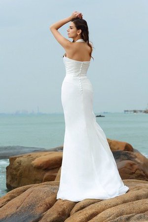 Enges Nackenband Drapiertes Plissiertes Beach Stil Brautkleid