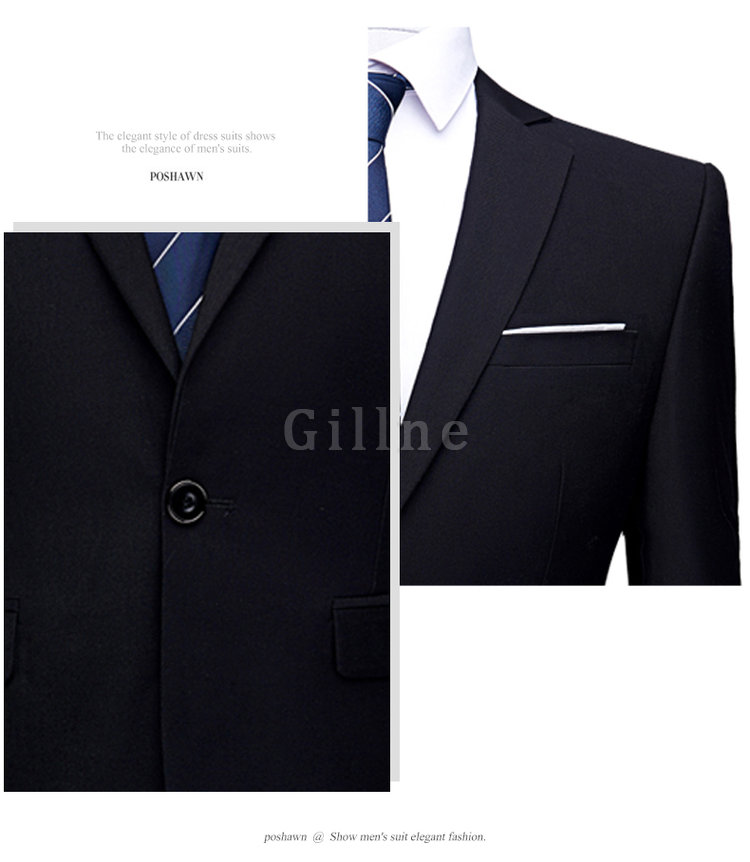 Blazer Masculino Slim Fit Anzug Schwarz Business Formale Jacken