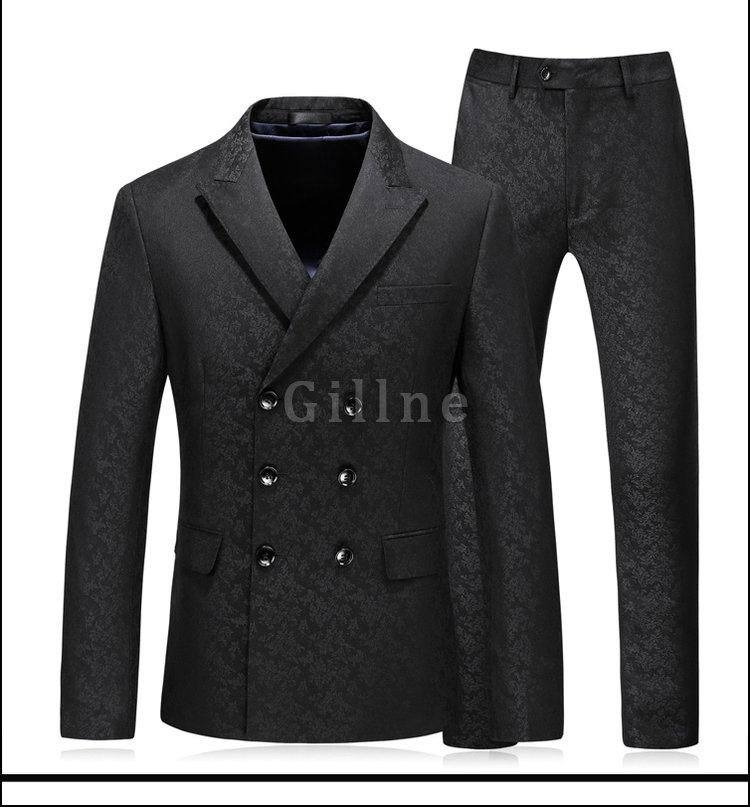 Herren Plus Größe 5xl Klassische Zweireiher Blazer