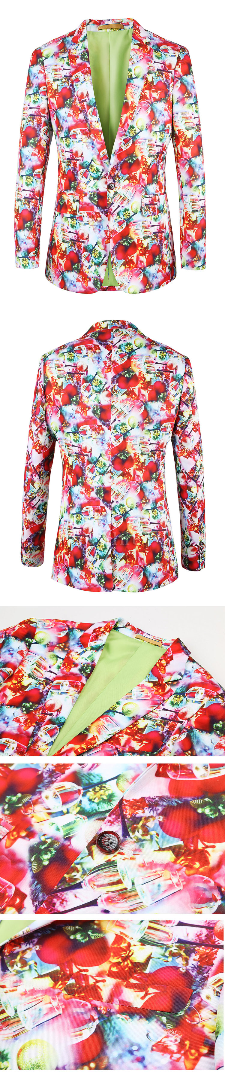 Mantel Frühling Herren Für Männer Fashion Floral Blazer