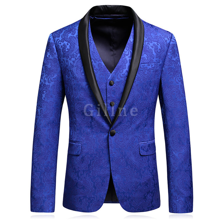 Blazer Casual Männer Business Blau Formale Kleid