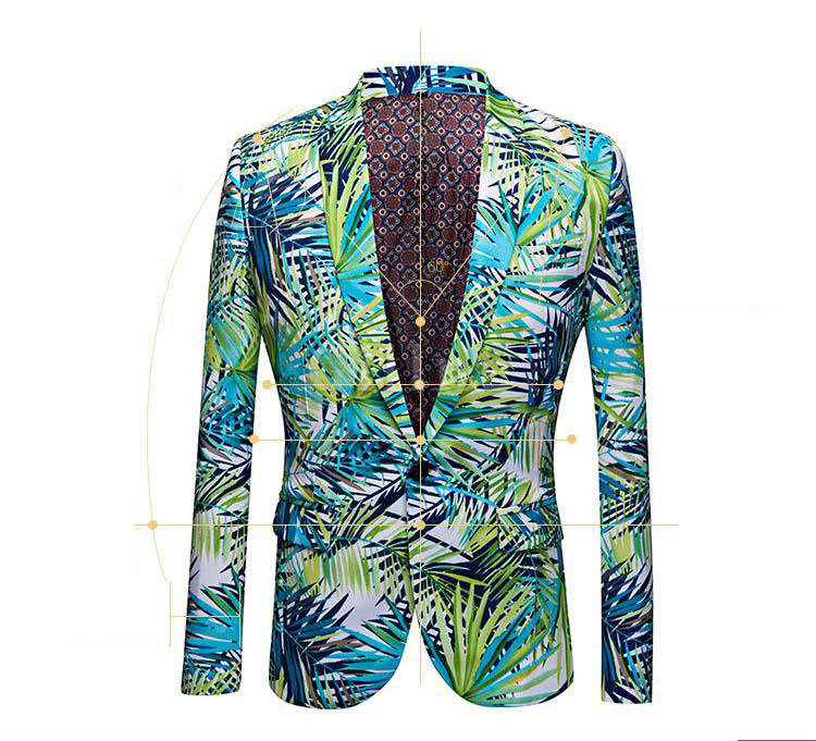 Koreanische Slim Fit Anzüge Urlaub Outwear Hawaii Blazer Hose