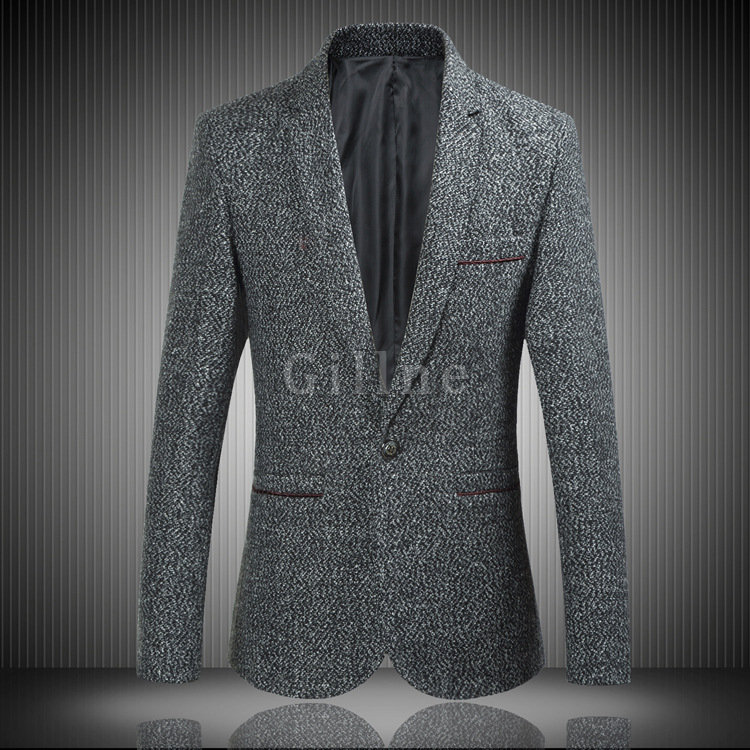 Mantel Männer Casual Boutique Anzug Blazer Einzigen Taste Mode