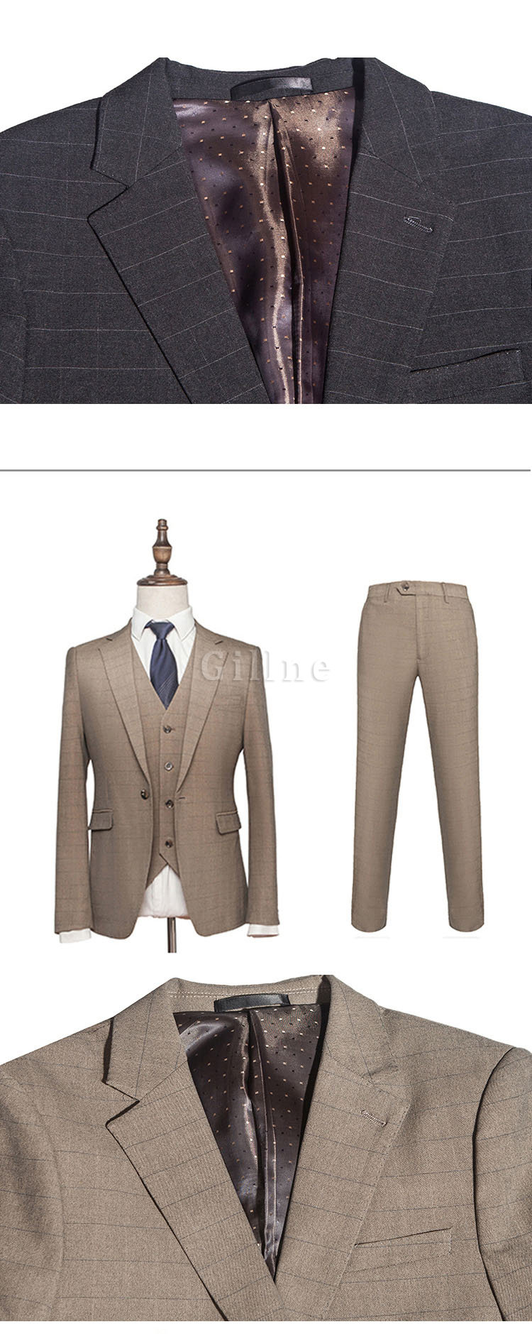 Klassische Weste Blazer + Hosen Mode Hochzeit Smoking