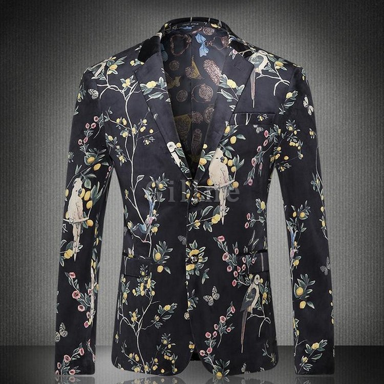 Freizeit Phantasie Kostüm Homme Print Floral Herren