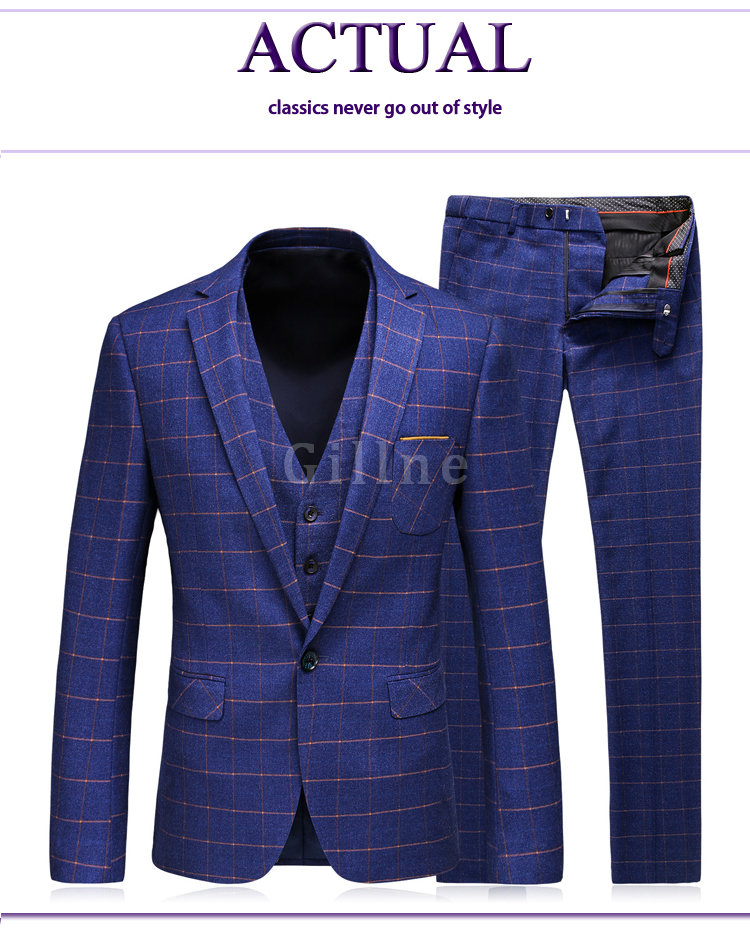 Anzüge Für Männer Jacke + Hosen + Weste Männer Kleidung Anzug Asiatische