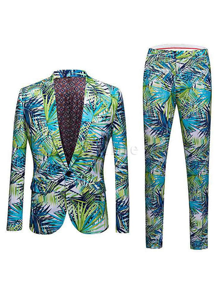 Koreanische Slim Fit Anzüge Urlaub Outwear Hawaii Blazer Hose