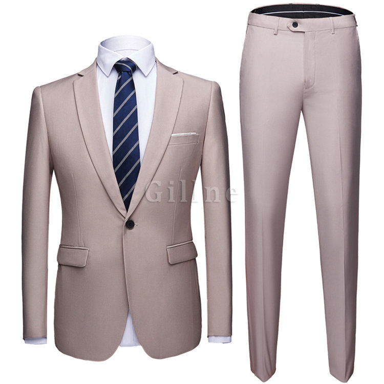 Männlichen 2 Stück Anzug Slim Fit Asiatische Terno Hochzeit Anzug