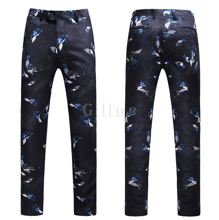 Toturn Casual Weste Hose Floral Formale Business Anzug