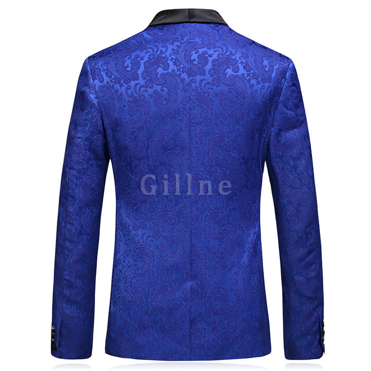 Blazer Casual Männer Business Blau Formale Kleid