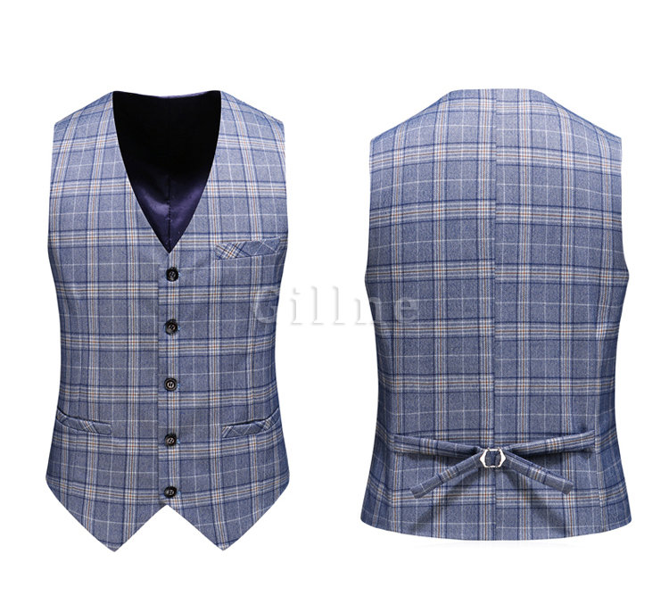 3 Stück Anzug Neue Mode Sommer Herbst Zweireiher Plaid