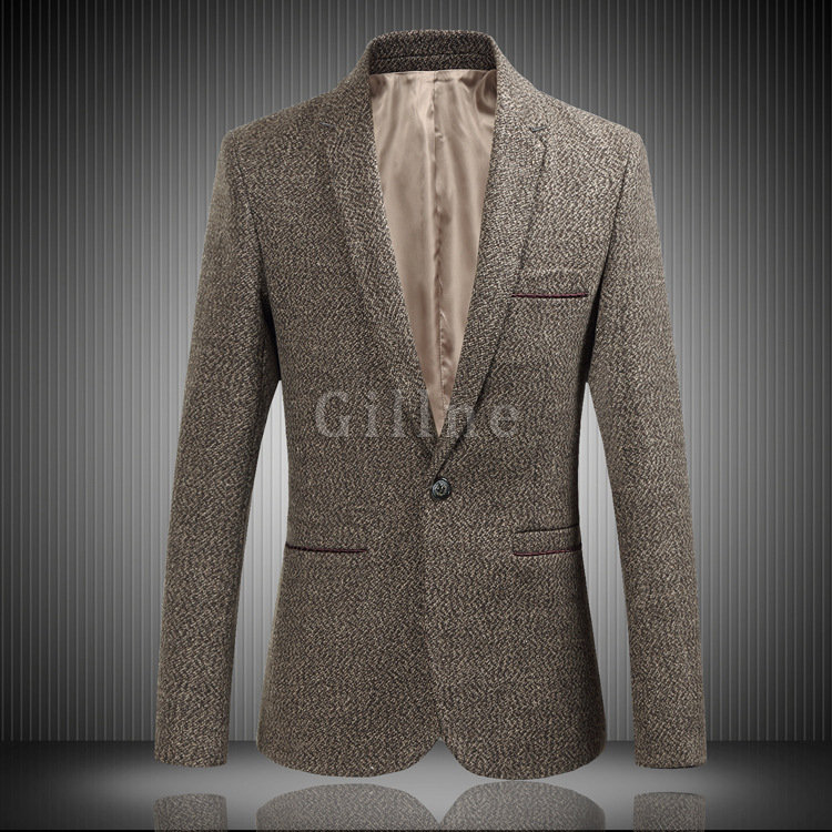 Mantel Männer Casual Boutique Anzug Blazer Einzigen Taste Mode