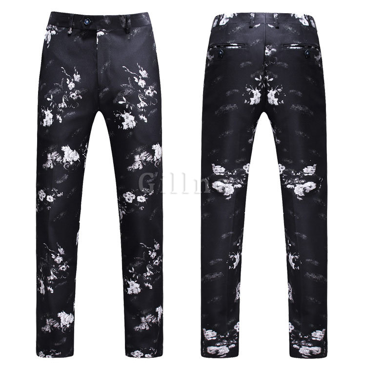 Toturn Casual Weste Hose Floral Formale Business Anzug