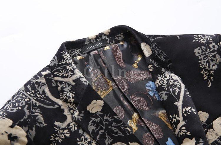 Blazer Print Blazer Masculino Floral Neue Jaqueta Masculina