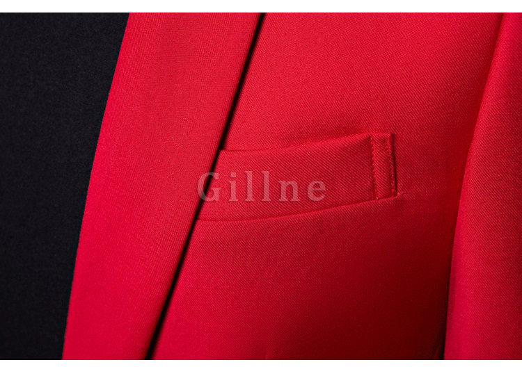 Kostüm Homme Männer Anzug Red Jacke Mode Männer Blazer